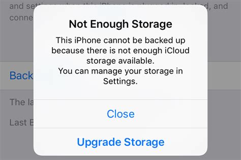 this iphone does not have enough storage
